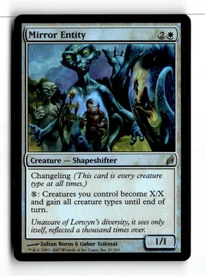 MTG Foil Mirror Entity - Lorwyn Moderately Played English - Image 1 of 3