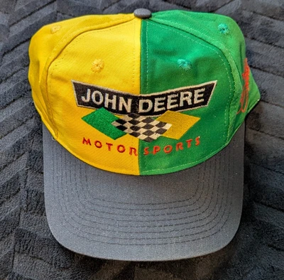 John Deere Motorsports Chad Little #97 VTG NASCAR Snapback Cap - Image 1 of 4