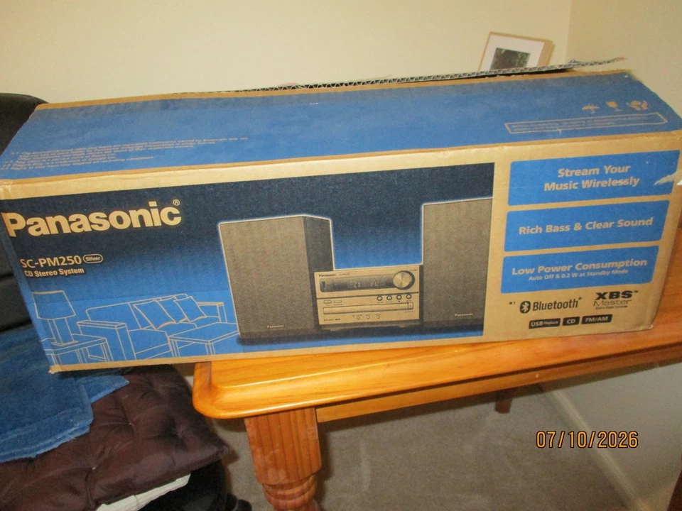 Panasonic Hi Fi Stereo System Radio FM AM Bluetooth CD MP3 USB Sound System NEW - image 1 of 1