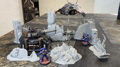 Mesa Wargaming Terrain - Compatible con Warhammer 40K - City Ruins - 6 piezas - NUEVO Foto 1 de 4