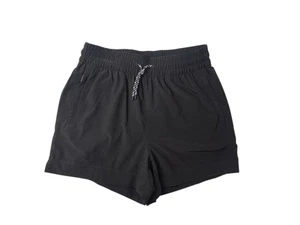 Athleta Girl Size L (12) Solid Black Drawstring Athletic Shorts - Picture 1 of 3