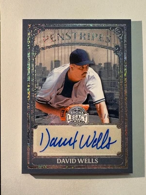 2025 Leaf Bronx Legacy Penstripes Auto David Wells Yankees 2/4 - Изображение 1 из 2