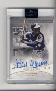 2017 Topps Luminaries Baseball Hank Aaron Auto /15 Home Run Kings Braves SP - Bild 1 von 2
