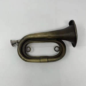 Trench Bugle WW1 Era Latón 1918 York&Sons Grand Rapids 9” 1152 Ligeramente Doblado - Imagen 1 de 9