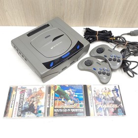 SEGA SATURN CONSOLE JAPAN Bundle with 3 Games 2 Controllers & Cables NTSC-J