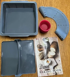 Nuwave Baking Silicone 8x8 Pan, Divider, 12 Cupcake Liners, Baking Ring, Book - Picture 1 of 7