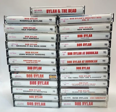 Vintage Lot of 25 Bob Dylan Cassette Tapes See Description For List - Image 1 of 4