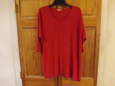 Pullover Eileen Fisher de lino/algodón en rojo----talla S Foto 1 de 4