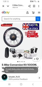 E-Bike Conversion Kit 1OOOW, 15OOW Motor 26", 27.5", 29 inch rear wheel - Picture 1 of 2