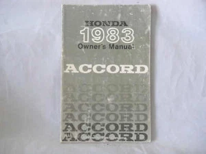 Manual del propietario Honda Accord 1983 guía libro referencia catálogo libro de texto automático - Imagen 1 de 1