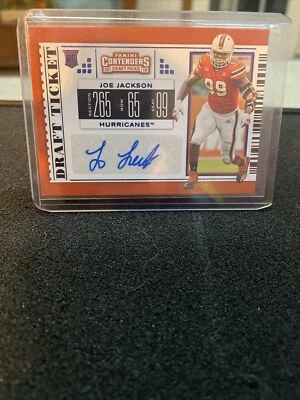 2019 CONTENDERS DRAFT PICKS #238 JOE JACKSON COLLEGE TICKET ROOKIE RC AUTO - Image 1 of 3