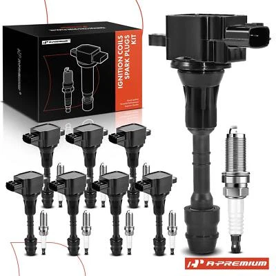 A-Premium 8 Ignition Coil & IRIDIUM Spark Plug Kits for INFINITI M45 06-10 FX45 - Image 1 of 4
