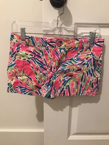 Lilly Pulitzer Women's 00/girls 14 Callahan Palm Reader Shorts NEW NWT Neon FUN - Picture 1 of 5