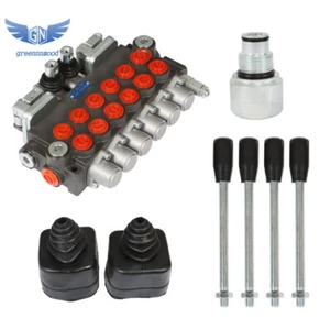 6 Spool 11 GPM Hydraulic Backhoe Directional Control Valve +Conversion Plug - Picture 1 of 14