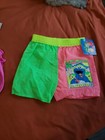 New w Tags Sesame Street Cookie Monster Swim Trunks Boys 4T Vintage Bathing Suit