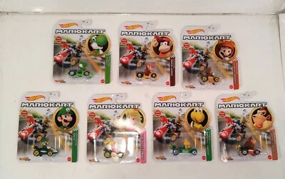 Hot Wheels Mario Kart Lot of 7 Standard Karts  - Image 1 of 4