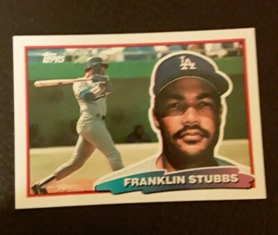 1988 Topps FRANKLIN STUBBS Big Baseball Card #112. LOS ANGELES DODGERS.  - Image 1 of 2