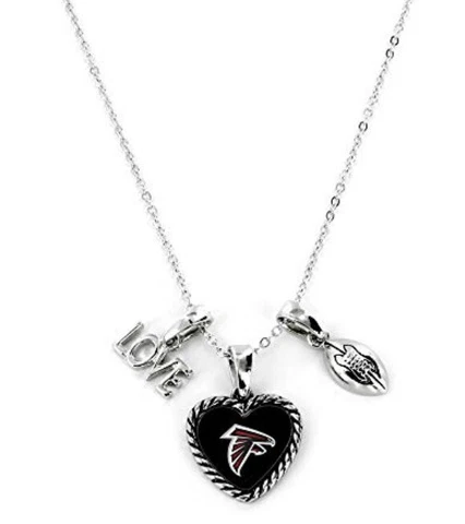 Aminco Atlanta Falcons Charmed Sport Love Football Necklace Cover