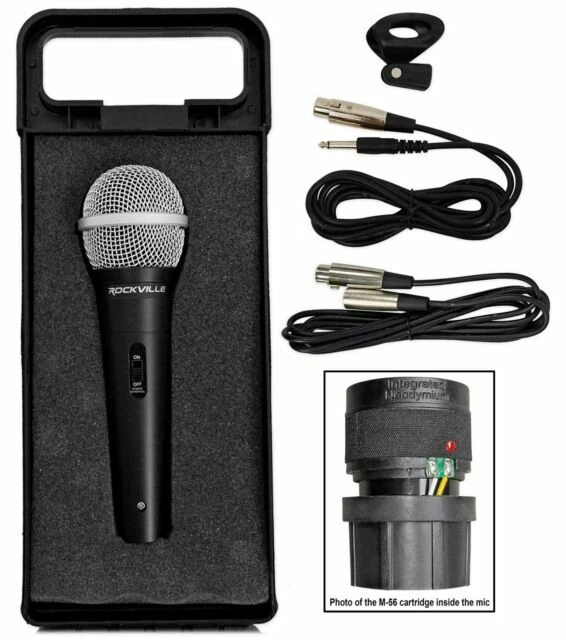 Rockville RMC XLR High End Metal DJ Handheld Wired Microphone Mic 1/4" Cable