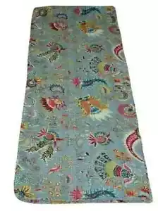 Indische Blumendruck Kantha Quilt Tagesdecke Bettwäsche Überwurf Handarbeit S... - Bild 1 von 5