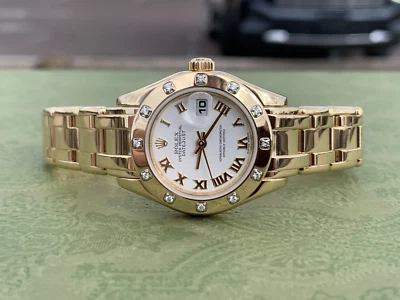 Reloj automático Rolex Pearlmaster oro amarillo 18 quilates diamante 29 mm 80318 Foto 1 de 4