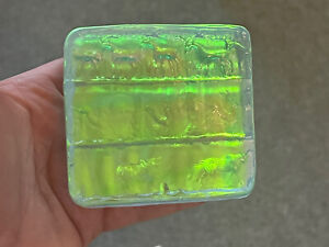 Signed Robin Lehman Opalescent Dichroic Glass Paperweight ROL 2010