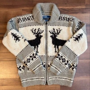 Polo Ralph Lauren 90s Cowichan hand knit Size L - Picture 1 of 5