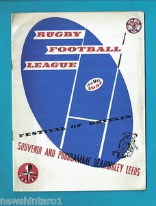 #HH.  RARE  RUGBY LEAGUE PROGRAM  -  19th MAY, 1951, GREAT BRITAIN  V  AUSTRALIA - Picture 1 of 2