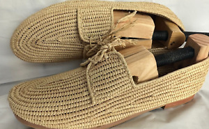  ​Handmade Italian Style slip on shoe de Raffia size 11 US / EU 45 men's Bra