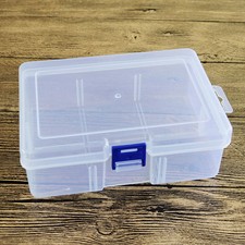 Small Clear Square Plastic Jewelry Storage Boxes Beads Crafts Case Containers
