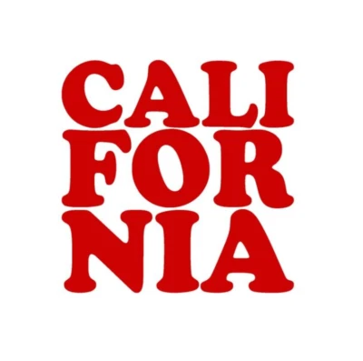 California Vinyl Sticker decal RED GLOSS 10 x 10 cm - Image 1 of 2