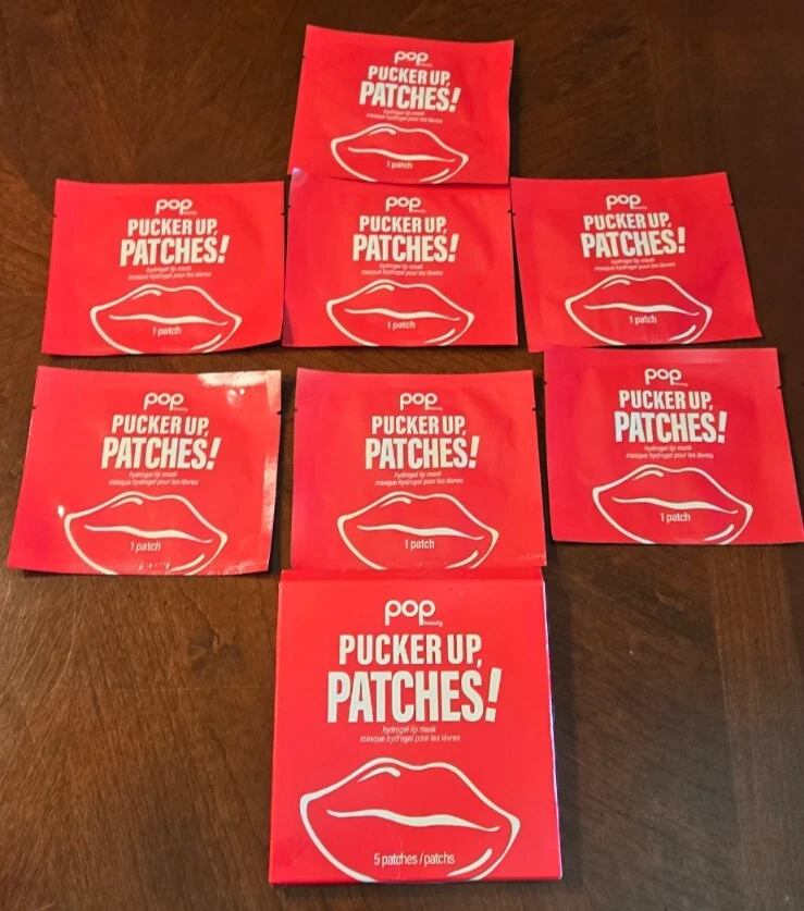 2 POP Beauty Pucker up Patches Hydrogel Lip Mask 5 Patches Each BB 4142