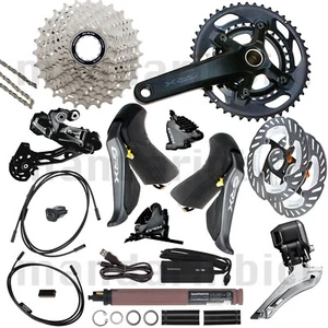 Shimano GRX Di2 RX815 elektrischer Gruppensatz 2x11 Gang mit RX600 Kurbel & CL800 Neu - Bild 1 von 4