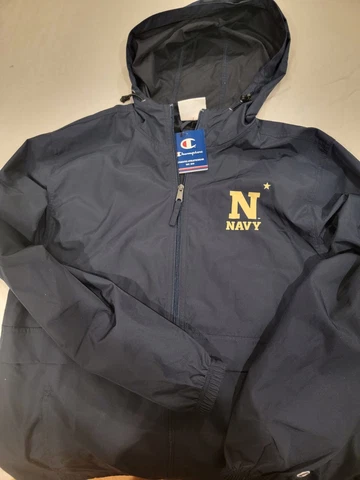 Champion Navy Midshipmen Rain Jacket Medium Cover