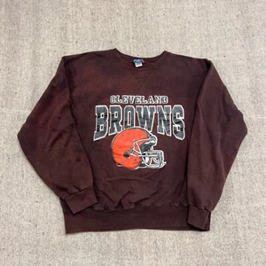 Vintage Cleveland Browns Sweatshirt Mens XL Brown 1990s Champion - Picture 1 of 7