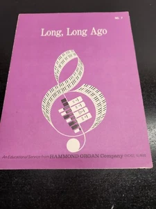 Long, Long Ago Sheet Music for Organ Hammond Organ Company - Picture 1 of 3