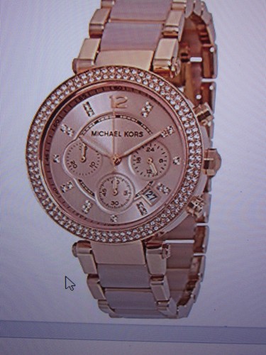 Orologio Michael Kors MK 5896 Parker Bracciale Oro Rosa e Cristalli Pave Acciaio Inox