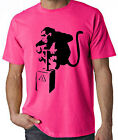 Banksy Detonator Monkey Neon T-Shirt - Choice Of Colours - Sizes S-Xxl Free P&P