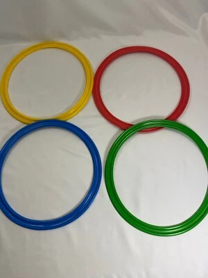 Jogo TWISTER HOPSCOTCH 4 ANÉIS vermelho azul verde amarelo peça de reposição - Imagem 1 de 4