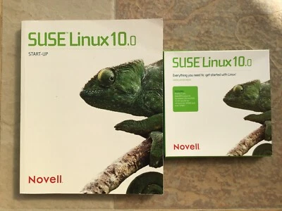 Novell SuSE Linux 10.0 installation media (5 CDs) and Start Up guide.  - Image 1 of 2