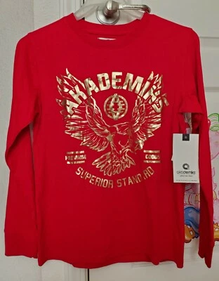 Brand New Youth Boys/Girls AKADEMIKS Red Long Sleeve Shirt Size L 14-16 - Image 1 of 4