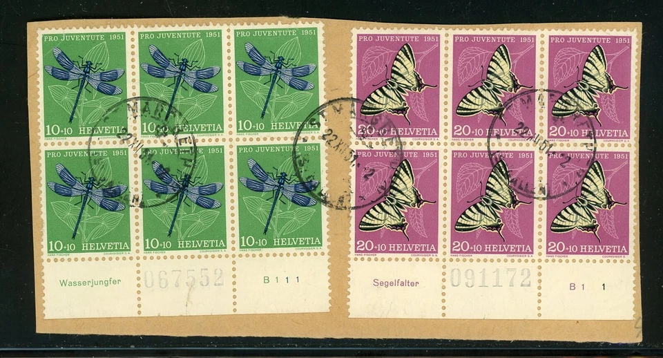 Suiza Scott #B208-B209 CUBIERTA 1951 Mariposas Insectos $$ 458157 Foto 1 de 1