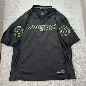 Arctic Cat Sport Jersey Black Mens Shirt Mesh Size 2XL Riding Short Sleeve - Picture 1 of 6