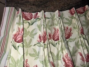 CORTINAS PLISADAS PERSONALIZADAS JANE CHURCHILL LONDRES ~ HERMOSOS TULIPANES ~ ORG $995 ~ 86”L - Imagen 1 de 6