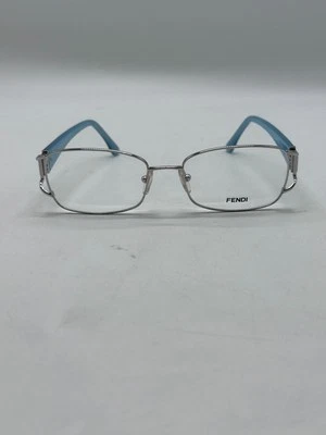 Marco de gafas Fendi Italy F848R 028 52-17-130 de metal plateado/azul con borde completo GG17 Foto 1 de 4