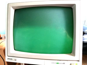RARE MONITEUR D'ORDINATEUR PHILIPS 80 - BOÎTE WORKING - Afbeelding 1 van 21