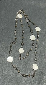 Brighton Utopia Halskette weiße Perle Silber langer Strang nicht mehr produziert - Bild 1 von 11