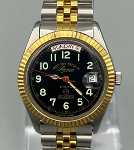 West End Sowar Prima President, Automatic K-5028 , Black Dial Men's Swiss Made - Picture 1 of 9