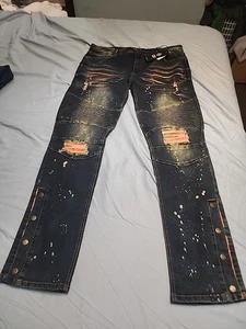 Create 2MRW Mens 38x34 Denim Jeans Nwt - Picture 1 of 7