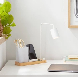 2 PACK Desk Lamp with Wireless Charging and Storage w LED bulb-Brightroom - Picture 1 of 7